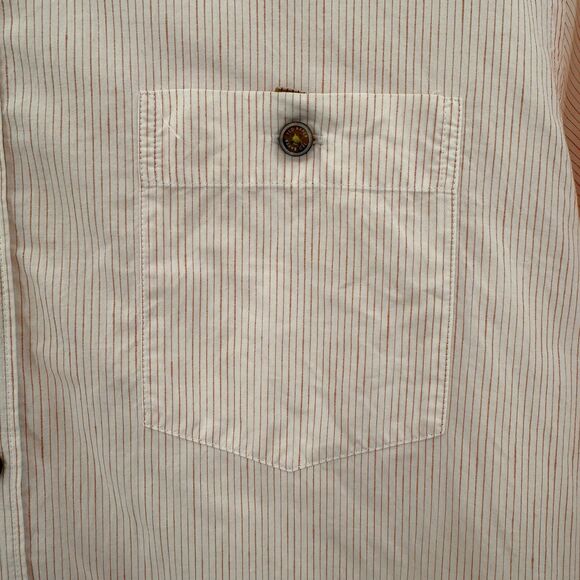 TED BAKER White Orange Striped Long Sleeve Button Down Shirt Size 4 Large L - Picture 3 of 7